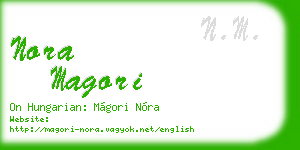 nora magori business card